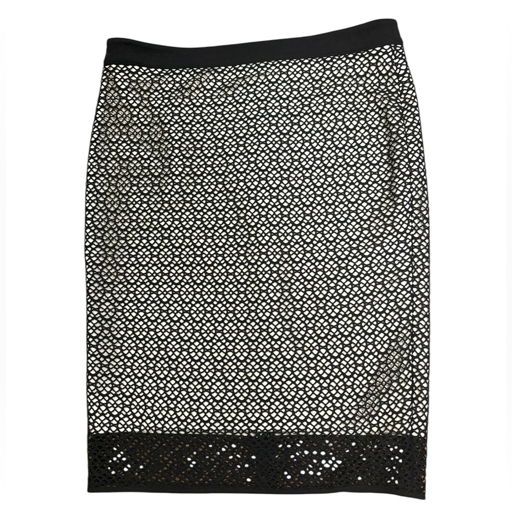 Periphery Black & White Geometric‎ Pencil Skirt
